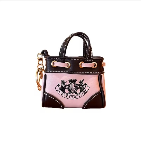 Juicy Couture Mini Bag charm in Pink and Brown - Picture 4 of 6